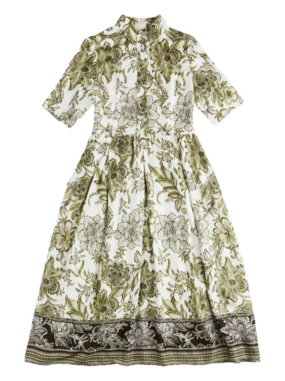 Fay Chemisier midi a fiori - Bianco