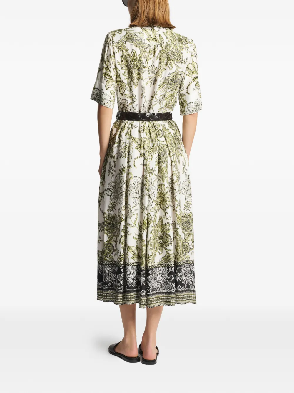 Fay Midi-jurk met bloemenprint Wit