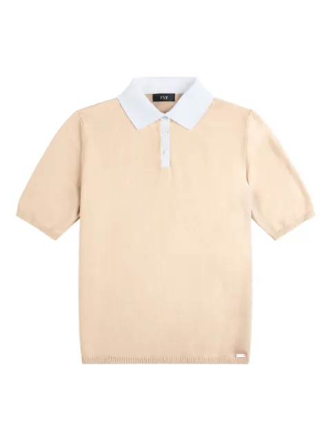 Fay kortärmad pikétröja