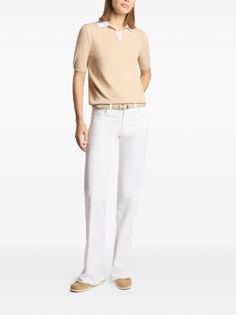 Fay Poloshirt met korte mouwen Beige