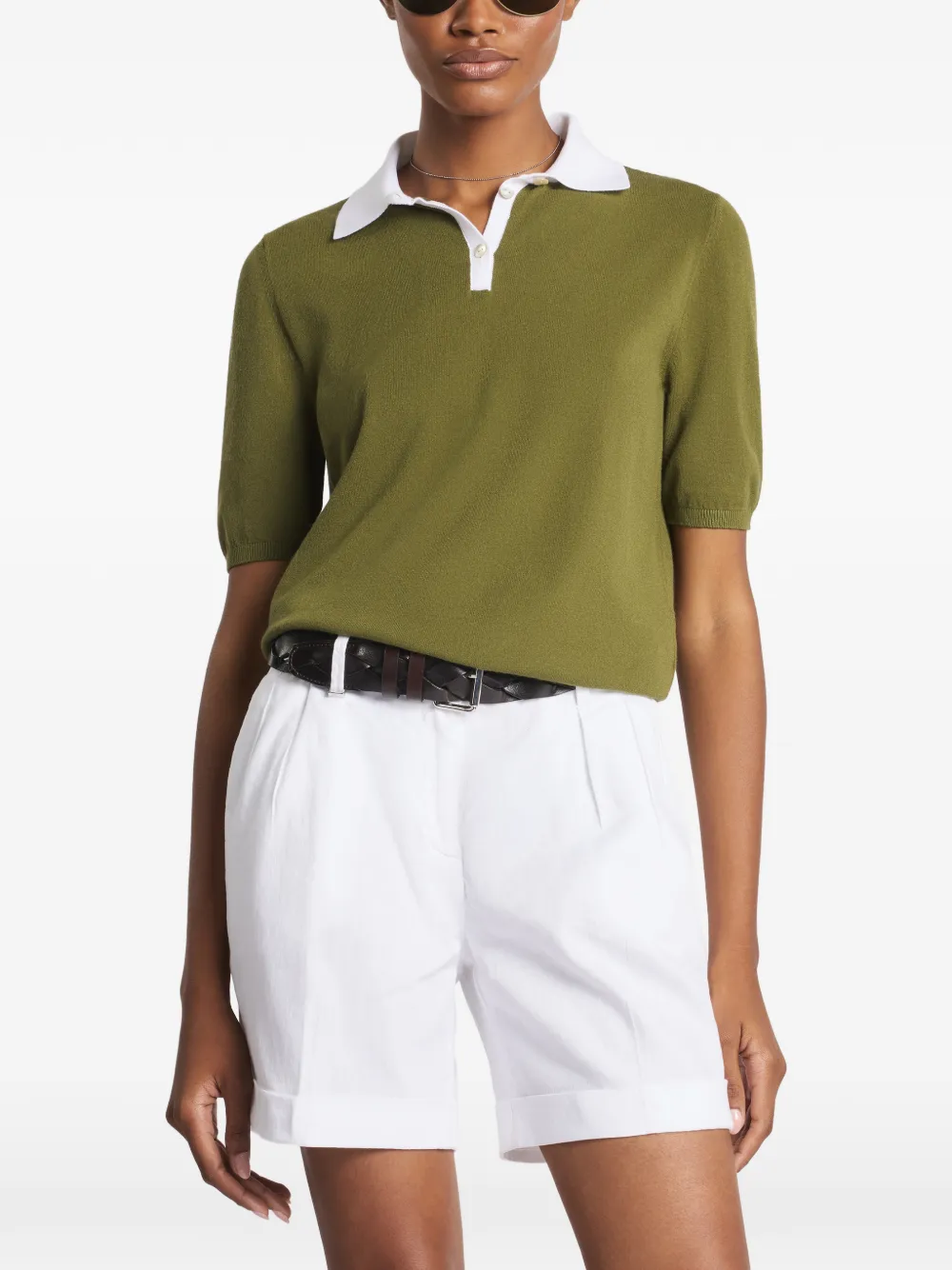 Fay Poloshirt met kraag Groen