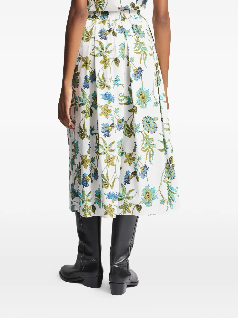 Fay Midi-jurk met bloemenprint Wit