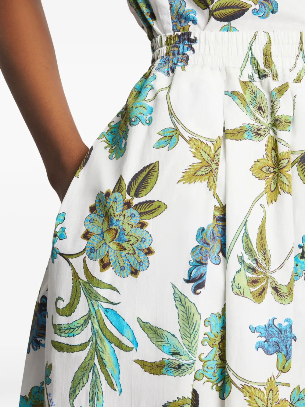 Fay Midi-jurk met bloemenprint Wit