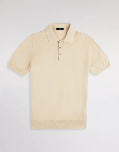 Fay polo boutonné à manches courtes
