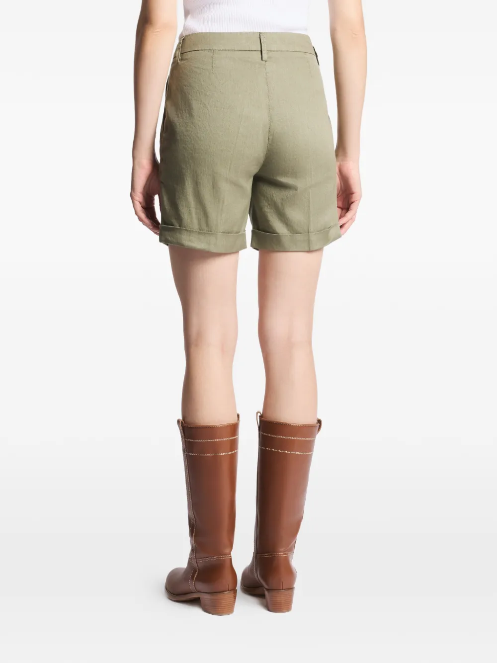 Fay Geplooide shorts Groen