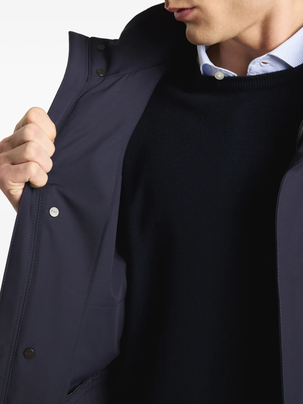 Fay Travel Field jack met zakken Blauw