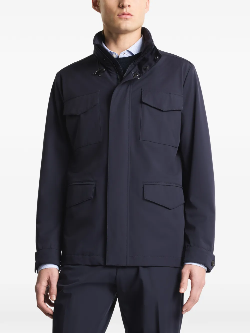 Fay Travel Field jack met zakken Blauw