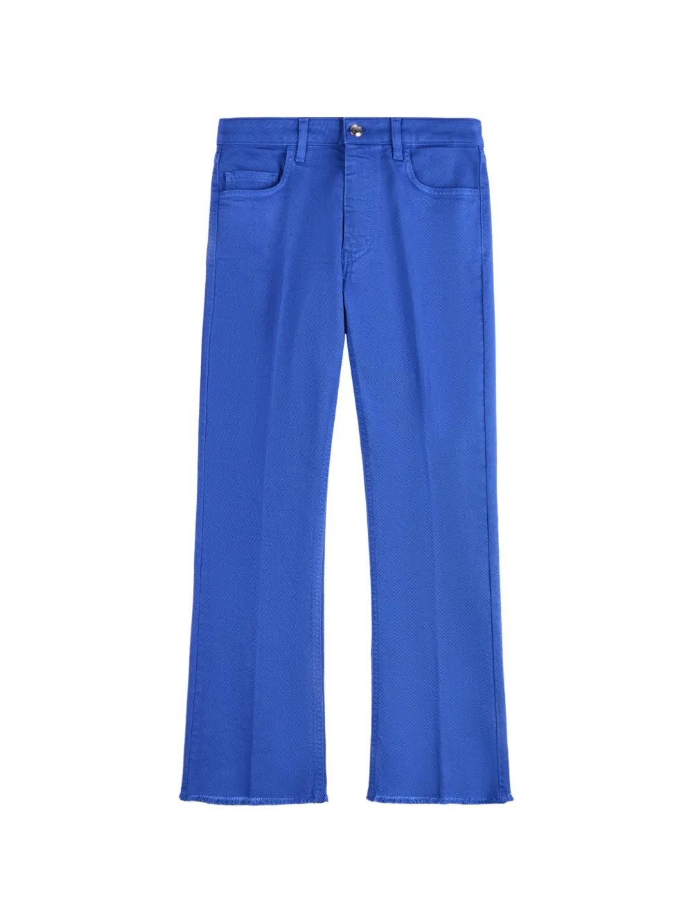 Fay fringed cropped trousers - Blu
