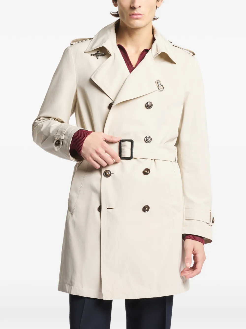 Fay Trenchcoat met ceintuur Beige