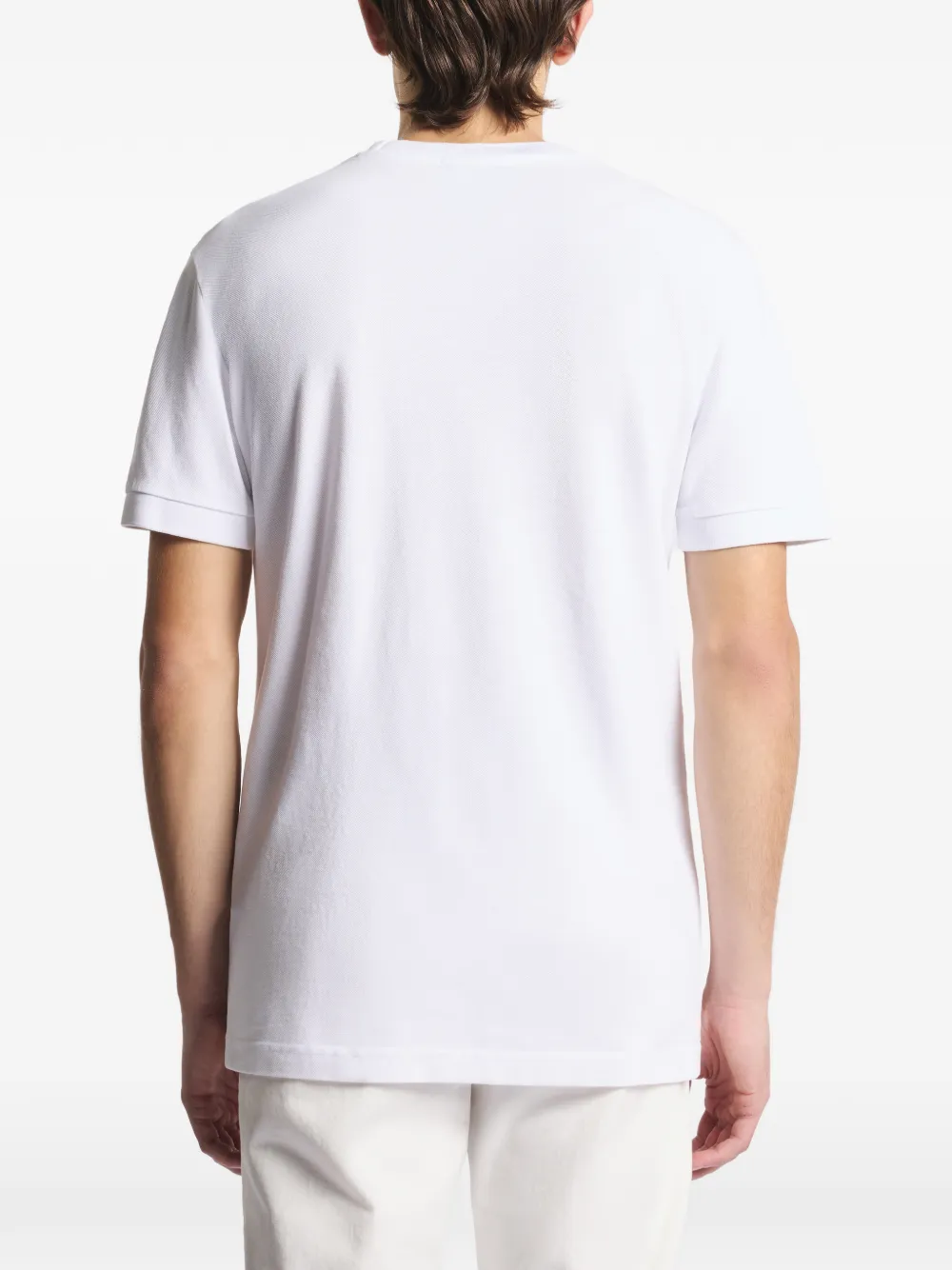 Fay Piquet T-shirt met korte mouwen Wit