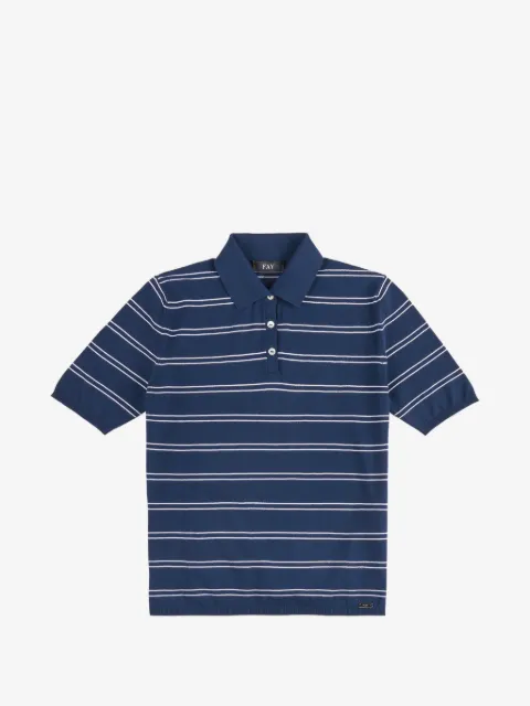Fay striped polo shirt
