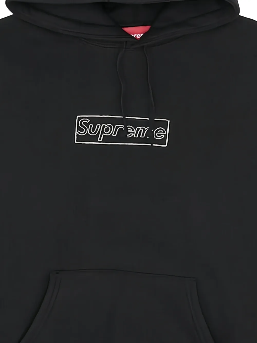 Supreme Kaws Chalk logo hoodie Zwart