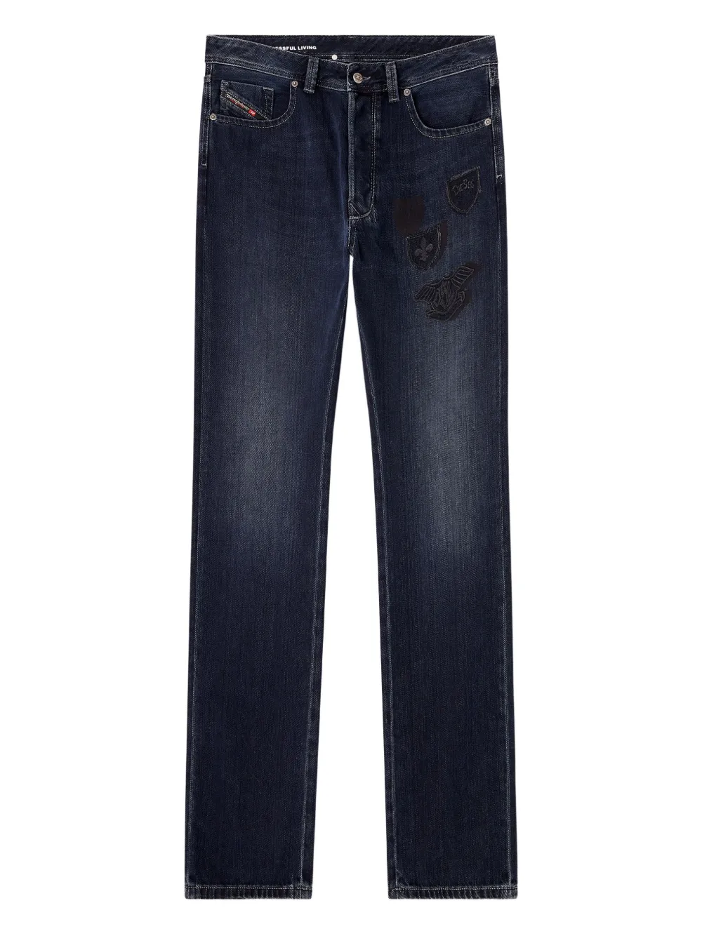 Diesel 1985 Larkee-S shaded embroidered jeans - Blau