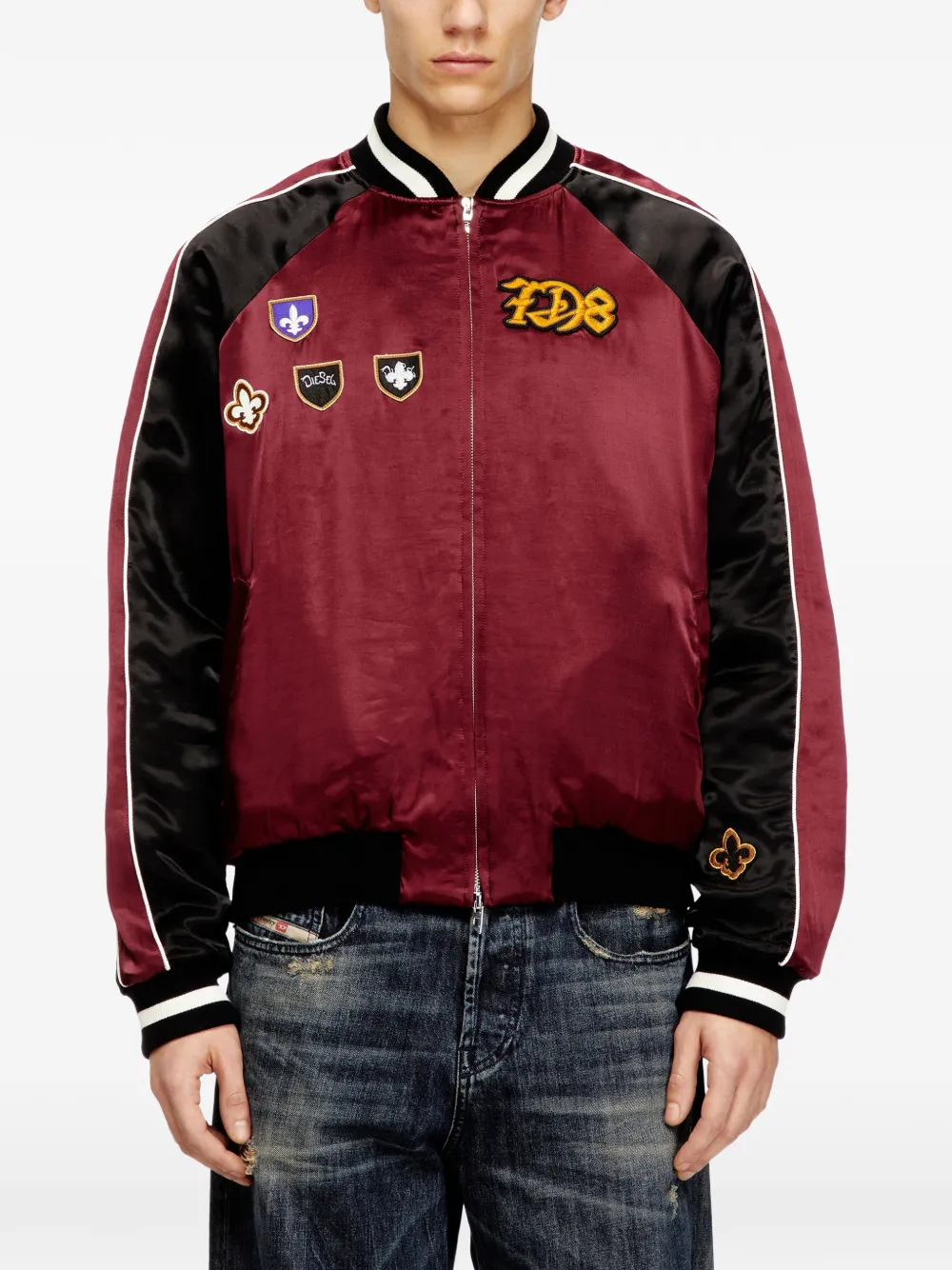  Diesel J-foulkes-cp Appliqué-patch Jacket - Red 
