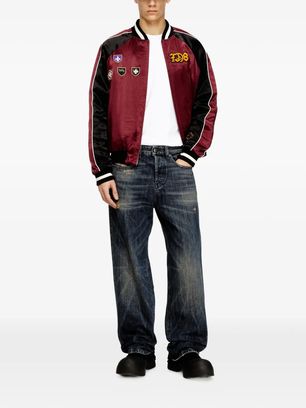 Diesel J-Foulkes-Cp appliqué-patch jacket | Bomber Jackets | Image 2