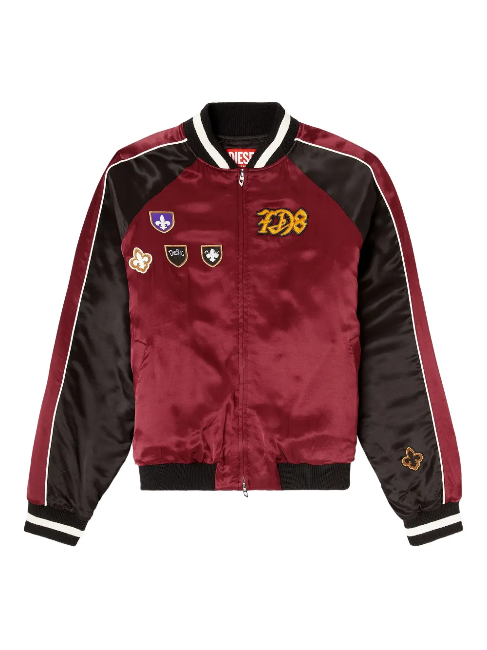 Diesel J-Foulkes-Cp appliqué-patch jacket | Red | Image 1