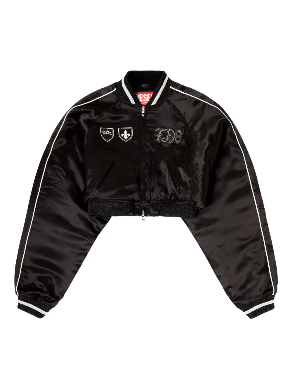 Diesel G-OSPEL-CP appliqué zipped jacket - Nero
