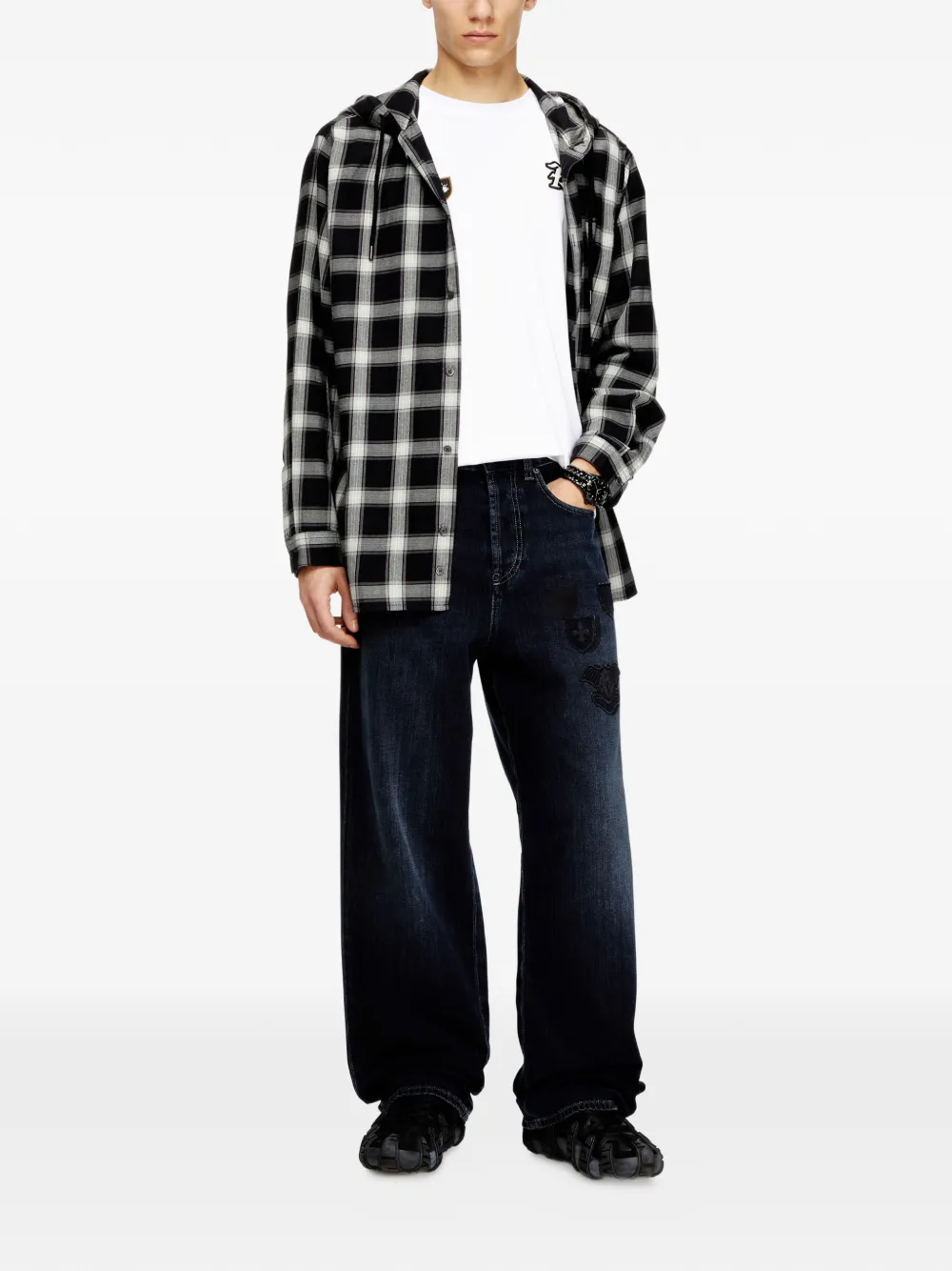 Diesel 2001 D-Macro embroidered-patches jeans | Blue | Image 1