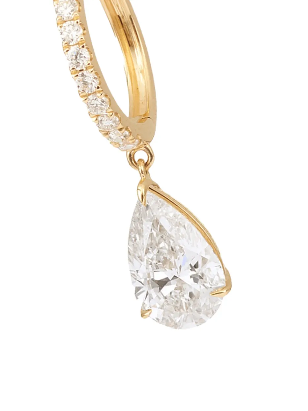  Persée 18k Yellow Gold Iris Diamond Single Hoop Earring 