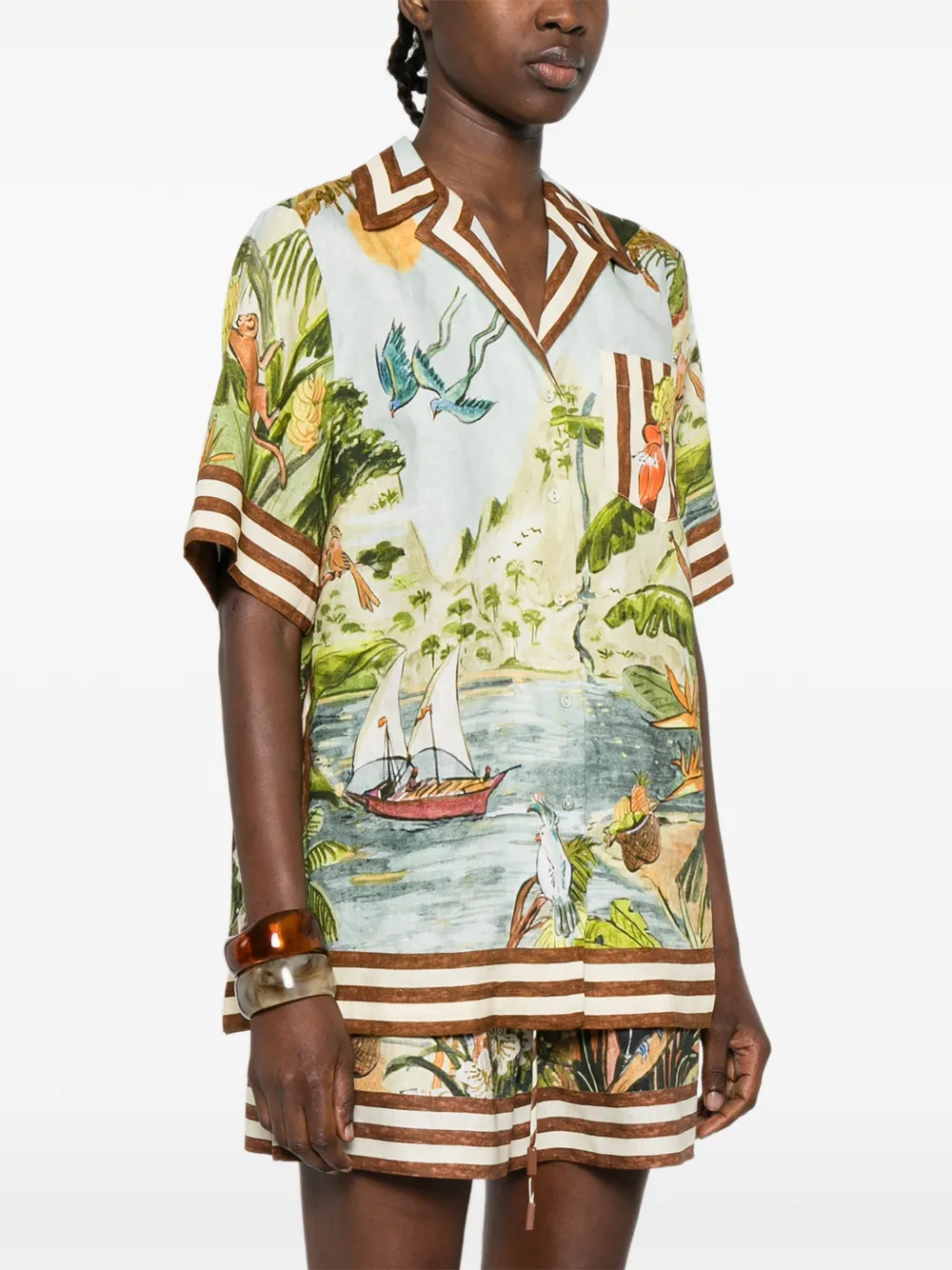  Alemais Camisa Toucan Tango Estampada - Azul 