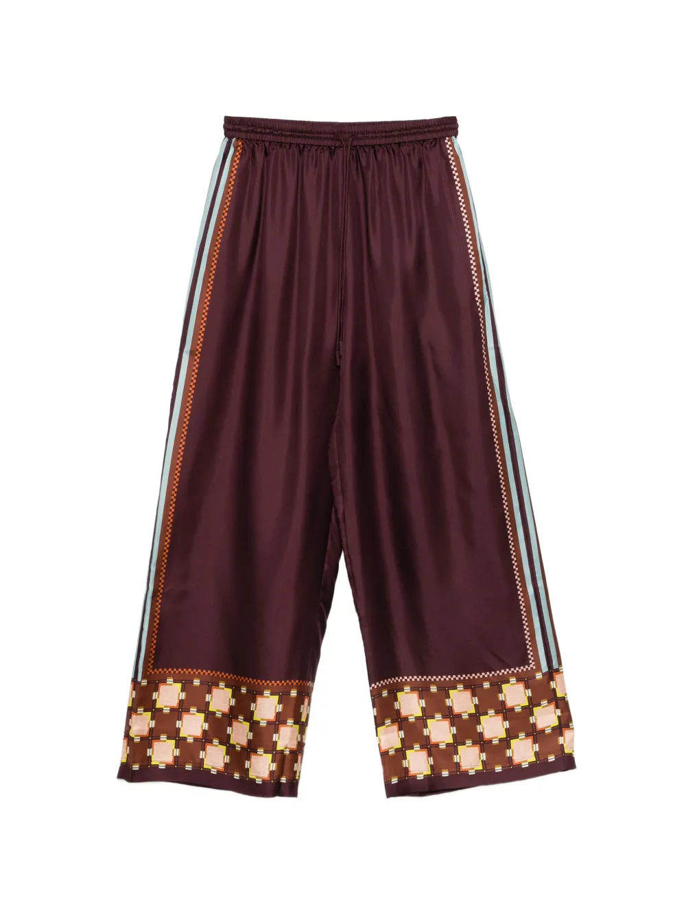 ALEMAIS Wilson striped geometric trousers - Rosso