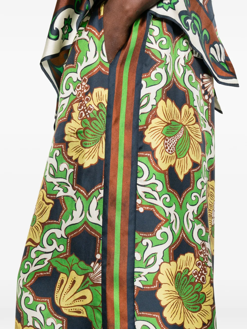 ALEMAIS Liana palazzo broek met bloemenprint Blauw