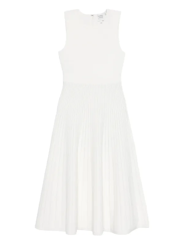 green emerald velvet dress Women's Magic Drop Waist Pleated Linen Ankle Length Dress S/M/L/Customize  White MEAN BLVD main image 0