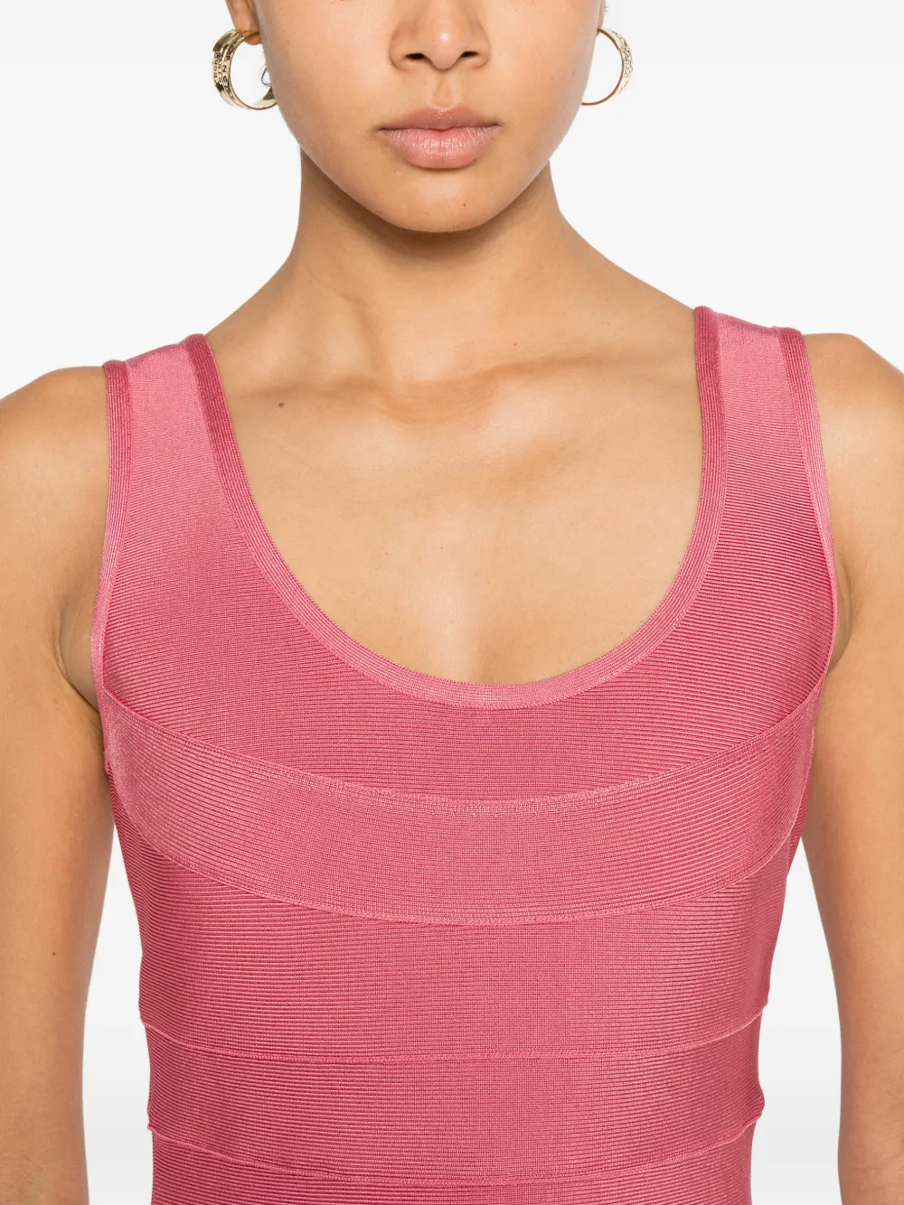 Hervé Léger Mini-jurk Roze