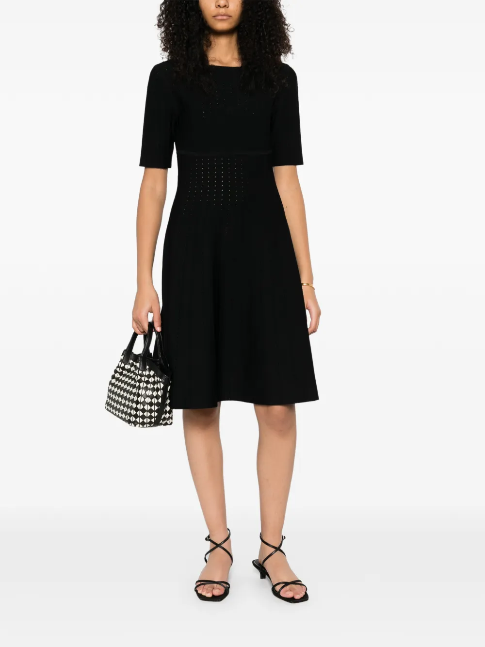 Herve Leger Short sleeve dress - Zwart