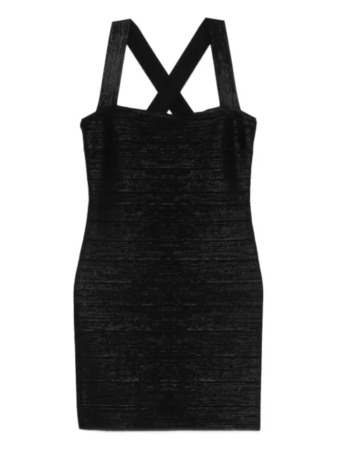 Hervé Léger Vestido com alças cruzadas