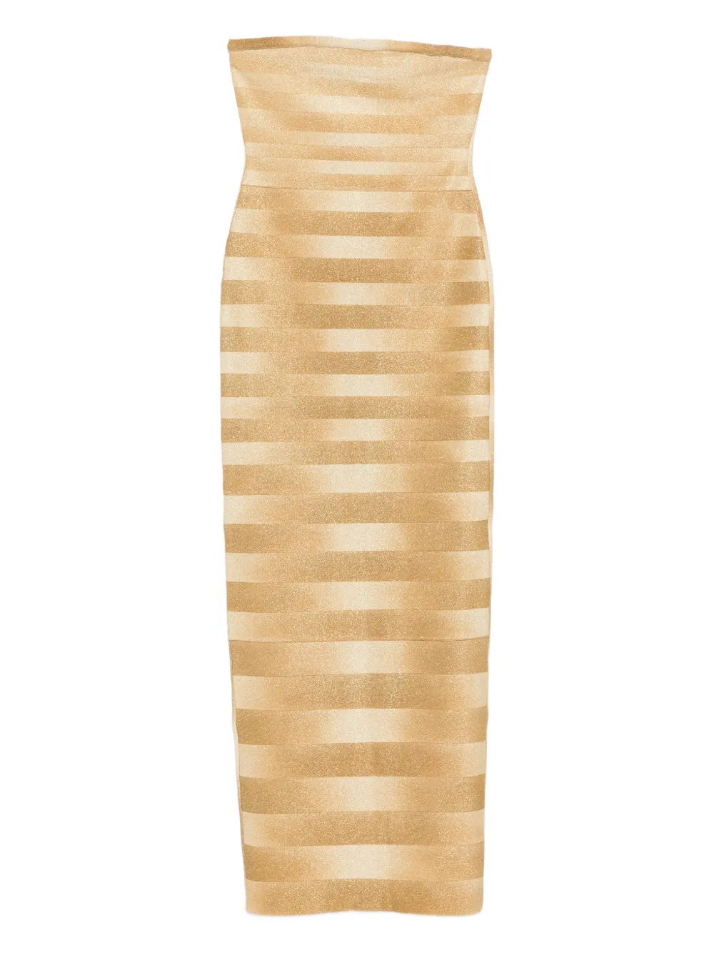 Herve Leger Nia strapless maxi dress - Gold