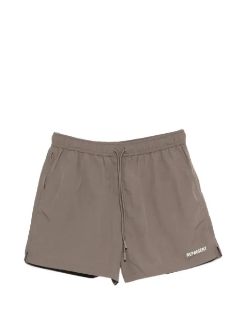 Represent drawstring swim shorts