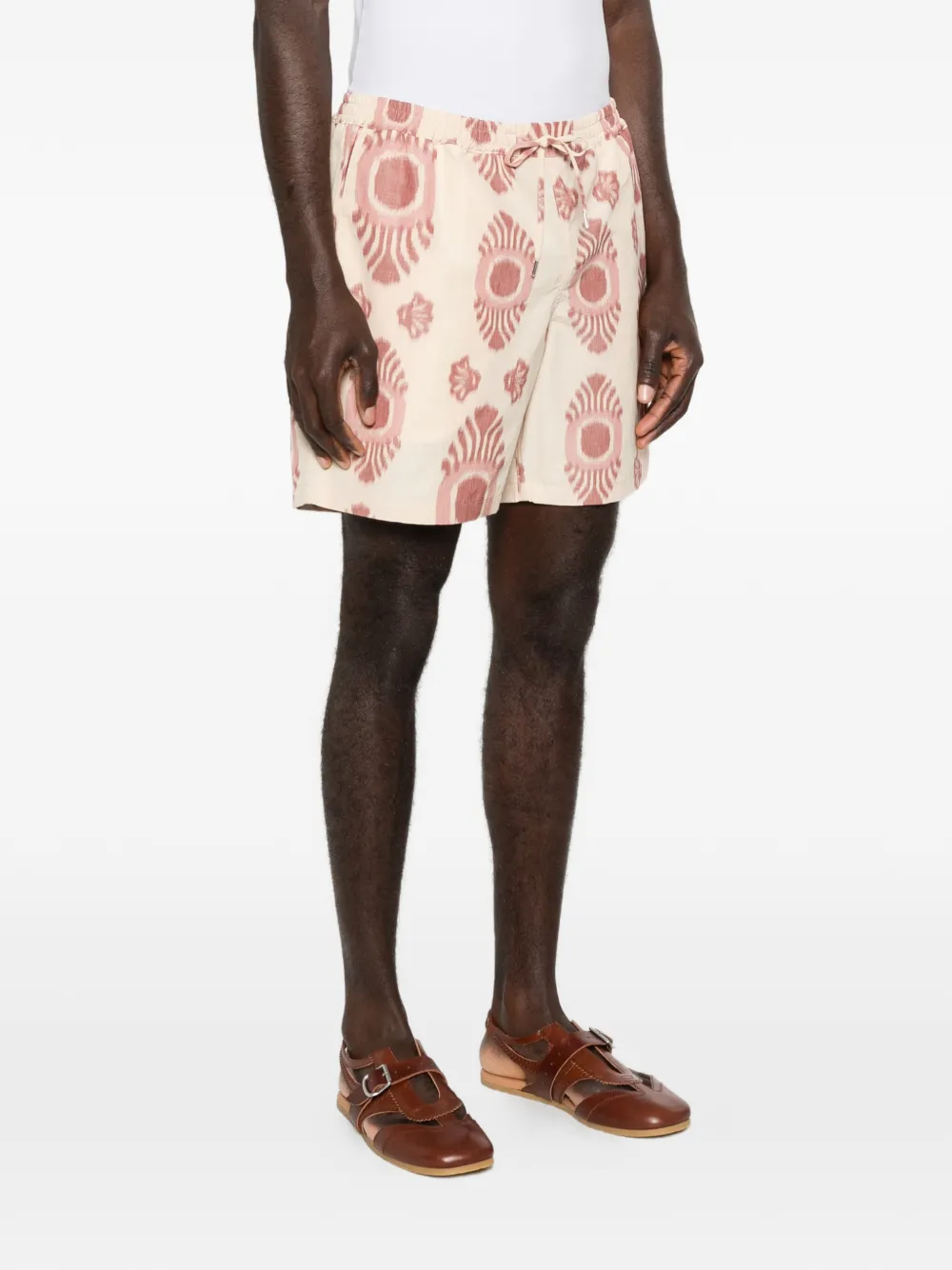 A Kind of Guise Volta shorts met trekkoord en patroon Beige