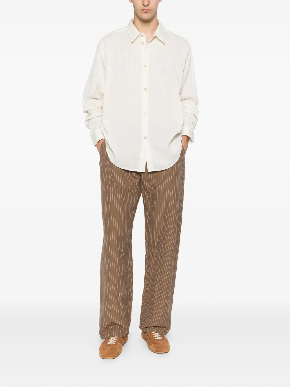 A Kind of Guise Samata katoenen overhemd Beige