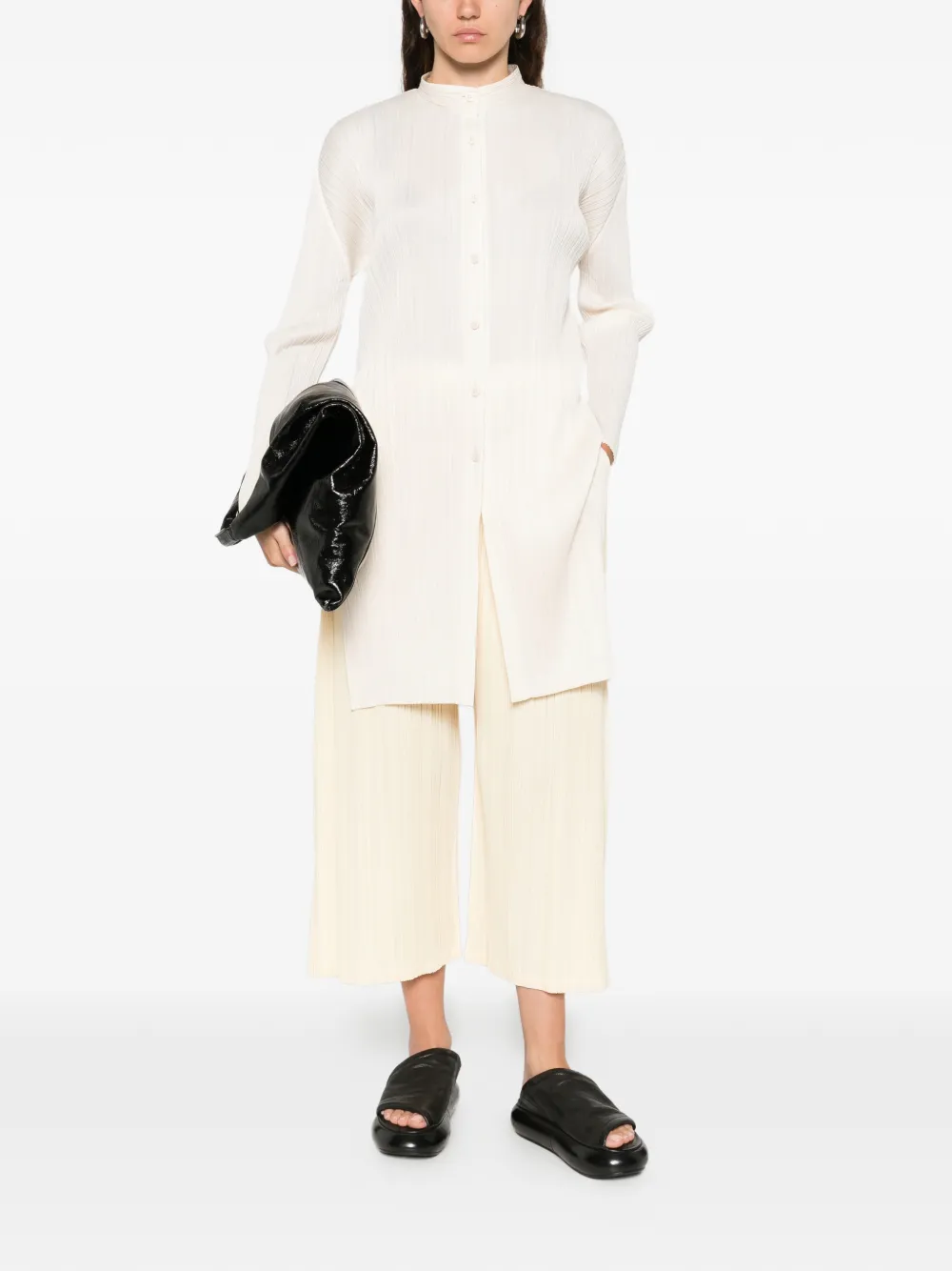 Pleats Please Issey Miyake Pleated Top - Beige