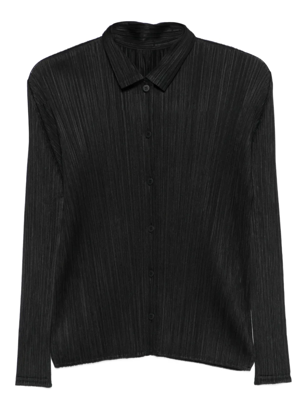 Pleats Please Issey Miyake buttoned pleated top | Black | Image 1