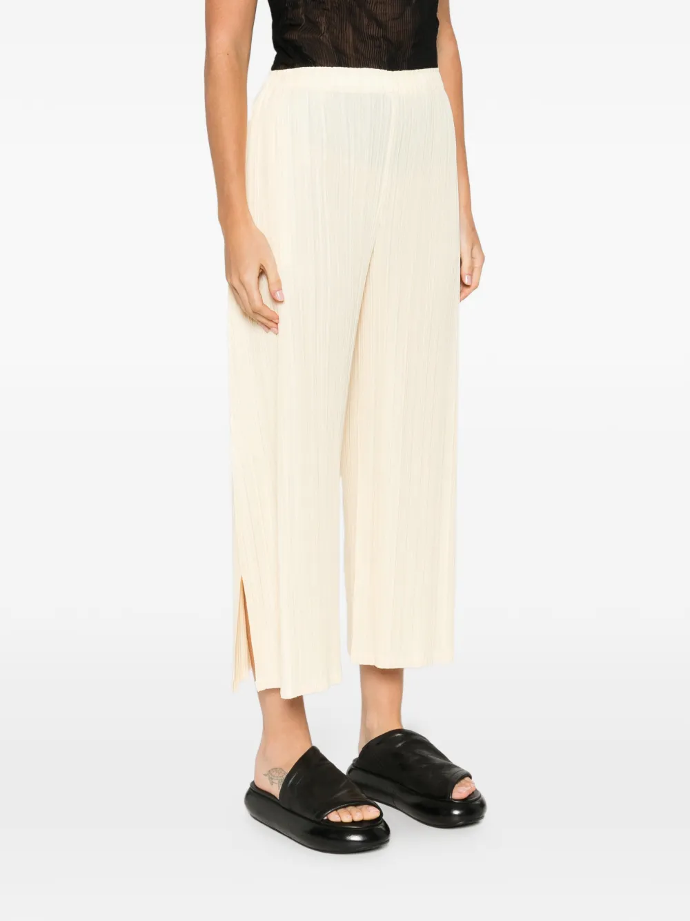 Pleats Please Issey Miyake Plooibroek Geel