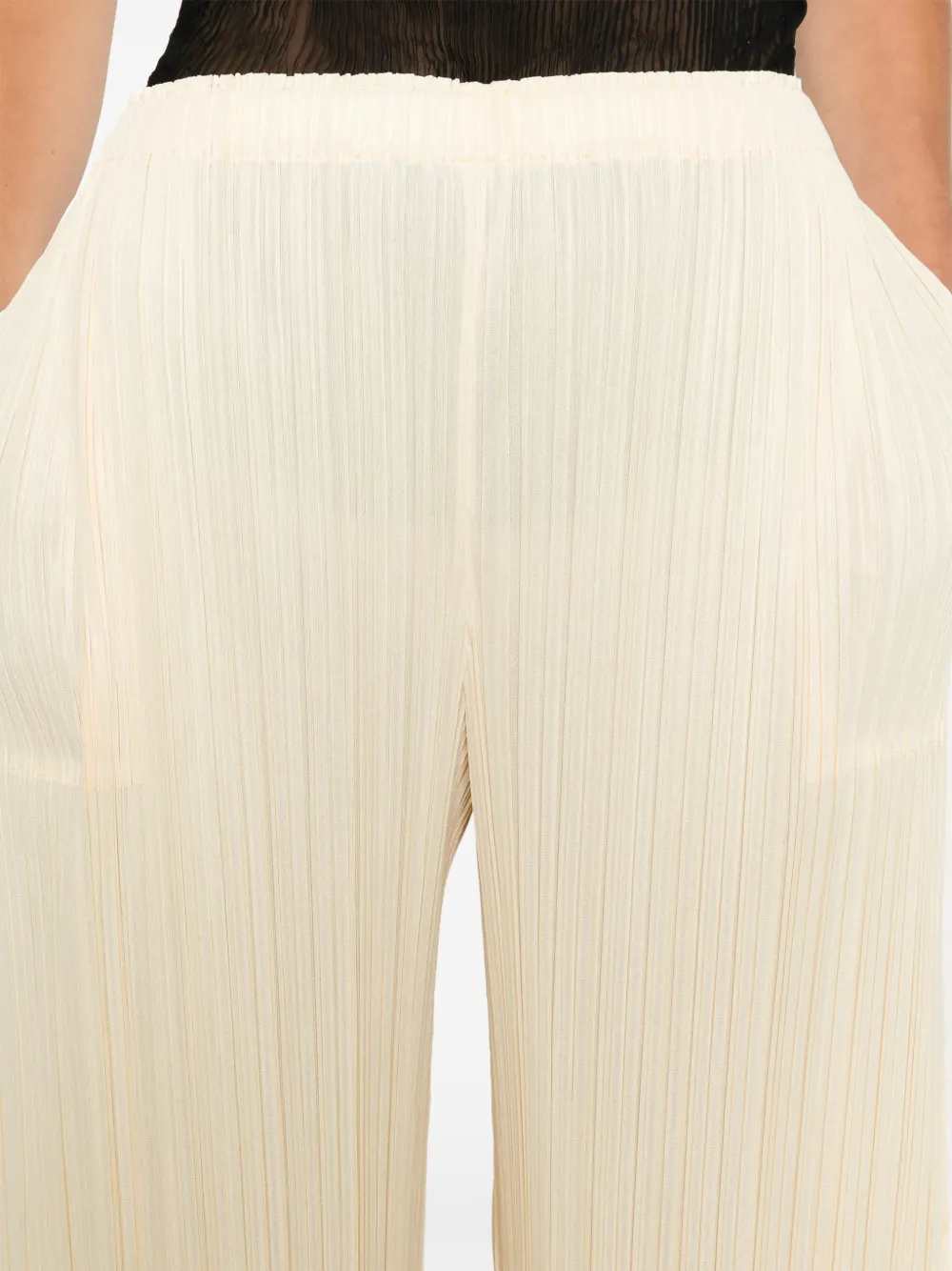 Pleats Please Issey Miyake Plooibroek Geel