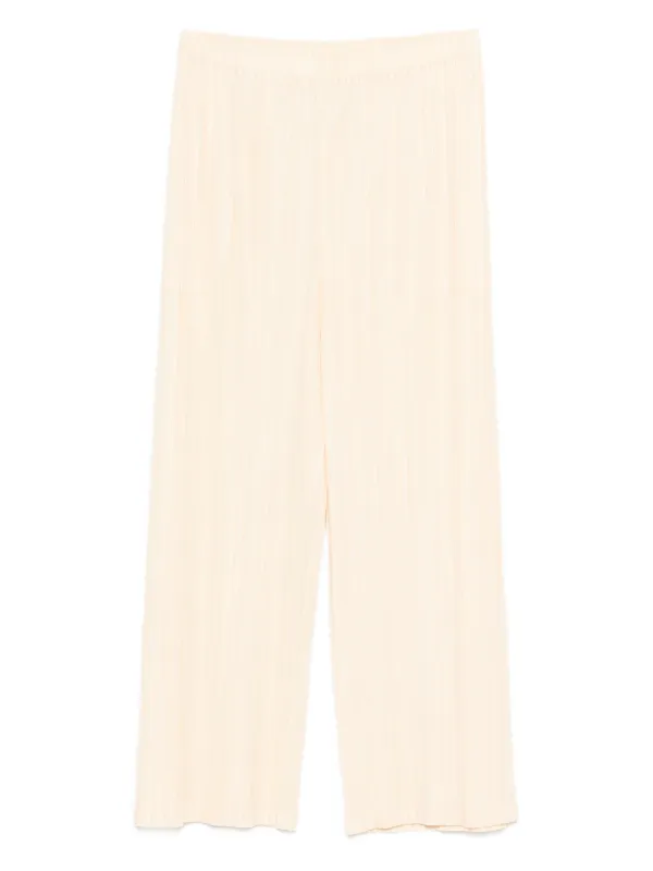 ISSEY MIYAKE PLEATS PLEASE プリーツパンツ Pleats Please Issey Miyake プリーツ パンツ | イエロー | FARFETCH JP