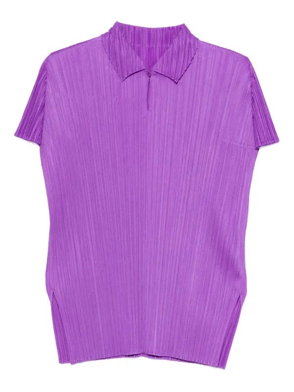 Pleats Please Issey Miyake プリーツ ポロシャツ | パープル 
