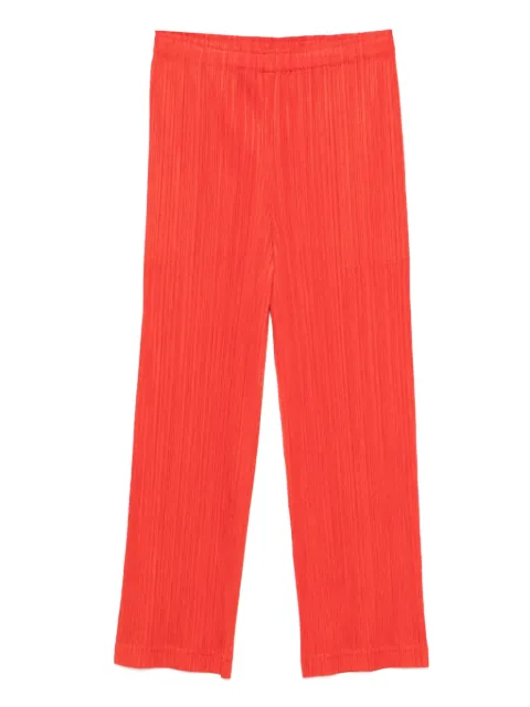 Pleats Please Issey Miyake pleated straight trousers