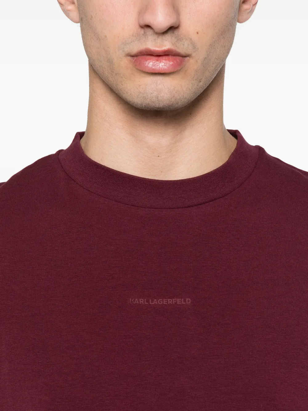 Karl Lagerfeld T-shirt met logodetail Rood