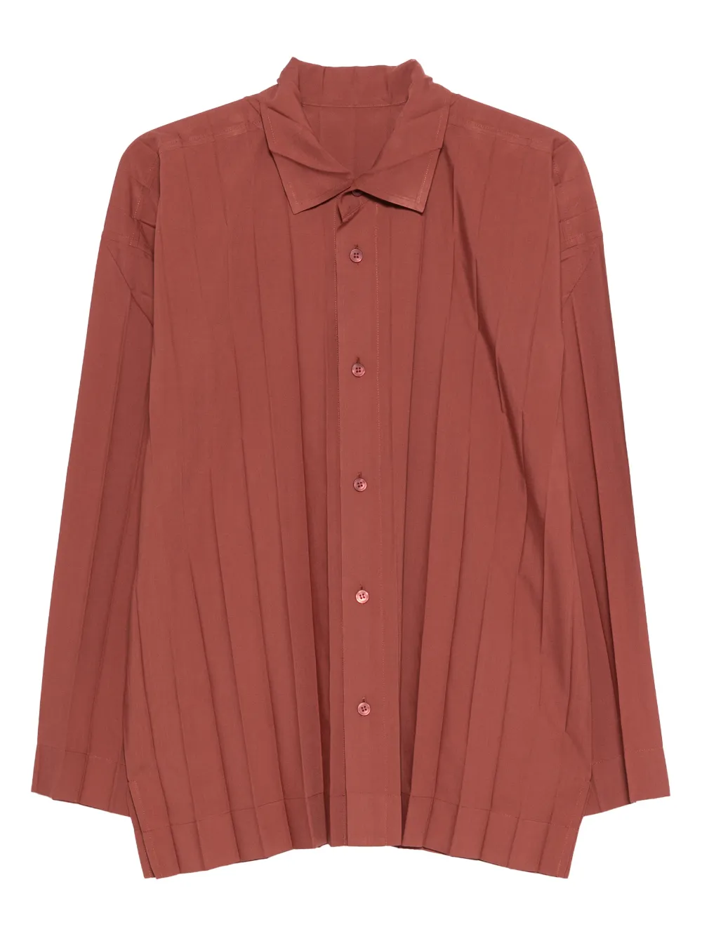 Homme Plissé Issey Miyake pleated shirt - Marrone
