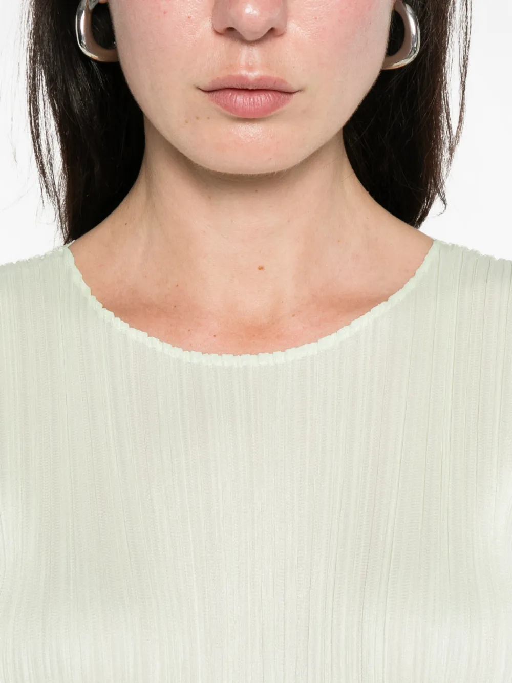 Pleats Please Issey Miyake Geplooide jurk Groen