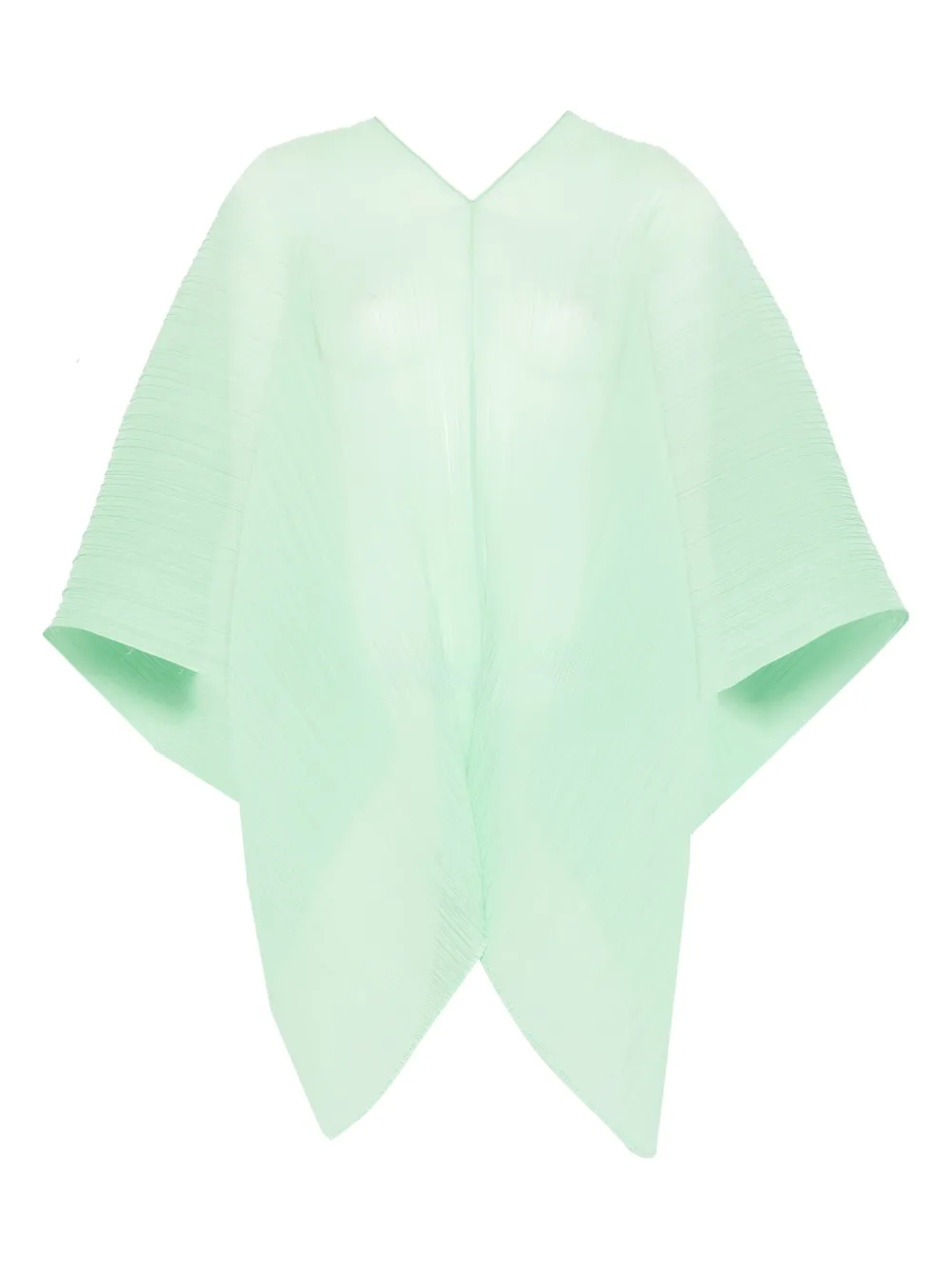 Issey Miyake Pleated Scarf In Green