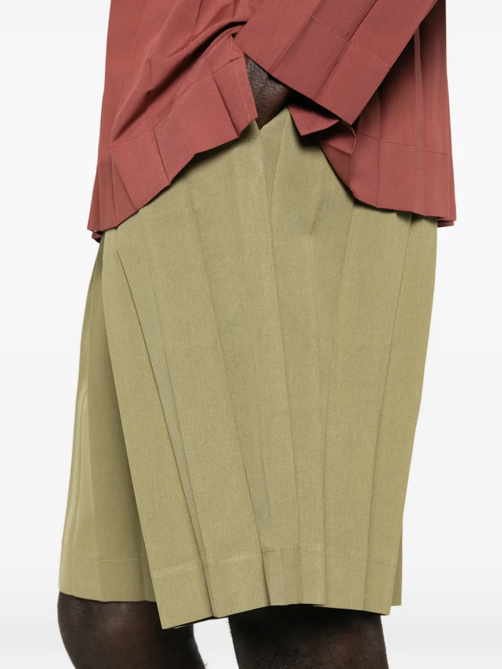 Homme Plissé Issey Miyake Geplooide shorts Groen