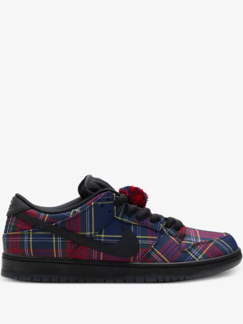 Nike SB Dunk Low tartan pompom low-top sneakers