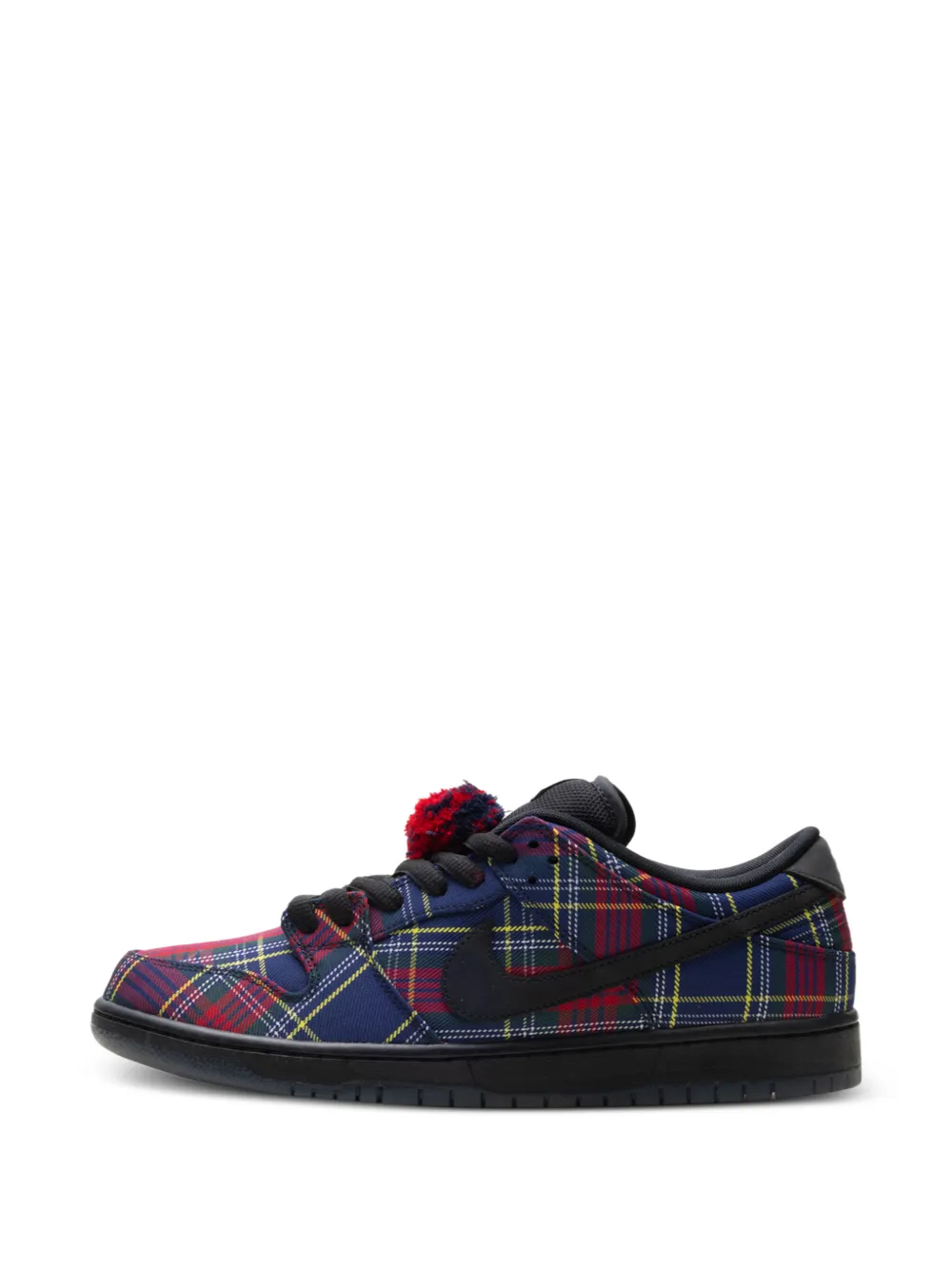 Nike SB Dunk Low-top sneakers met tartan ruit Blauw
