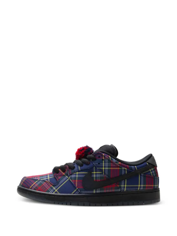 Nike SB Dunk Low チェック スニーカー | ブルー | FARFETCH JP