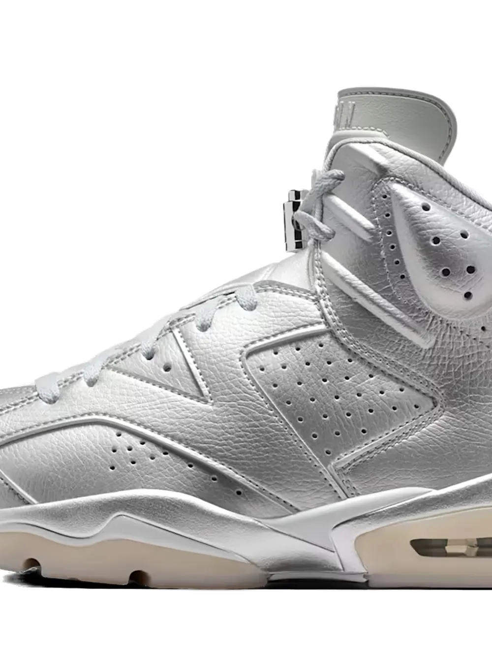 Jordan 6 Retro PSG Paris Saint-Germain leren sneakers Zilver